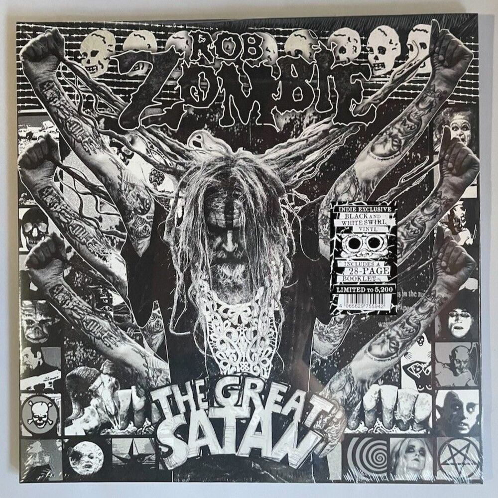 Rob Zombie – The Great Satan – Black & White Swirl Vinyl, LP, Nuclear Blast, NEW